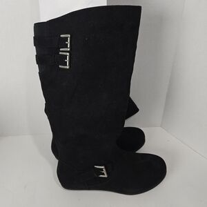 Guess black fabric boots